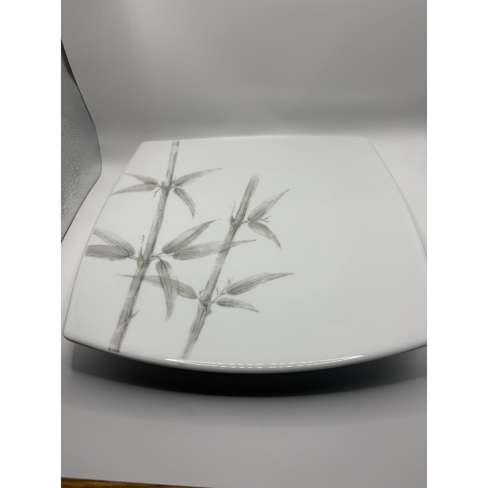 Studio Nova Silver Bamboo Y0814 12" Serving Platter Fine China Thailand